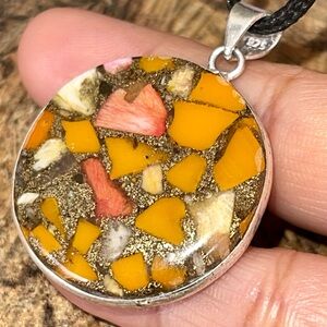 Brecciated Calsilica Pendant 1 1/2”